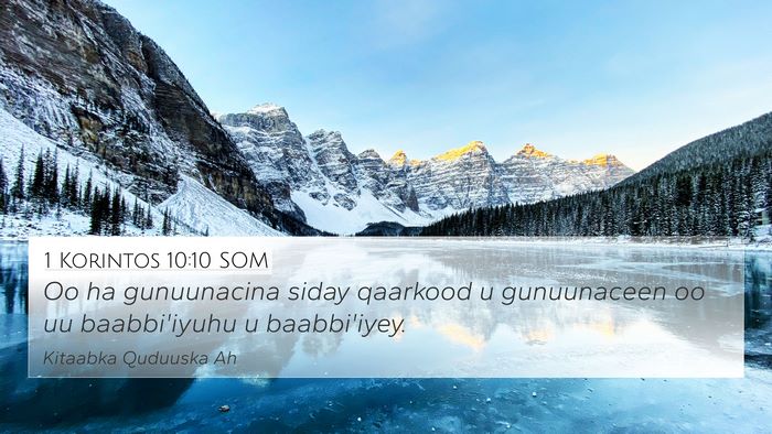 1 Korintos 10:10 SOM Bible Verse Image