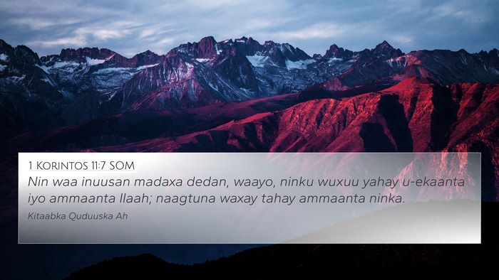 1 Korintos 11:7 SOM Bible Verse Image