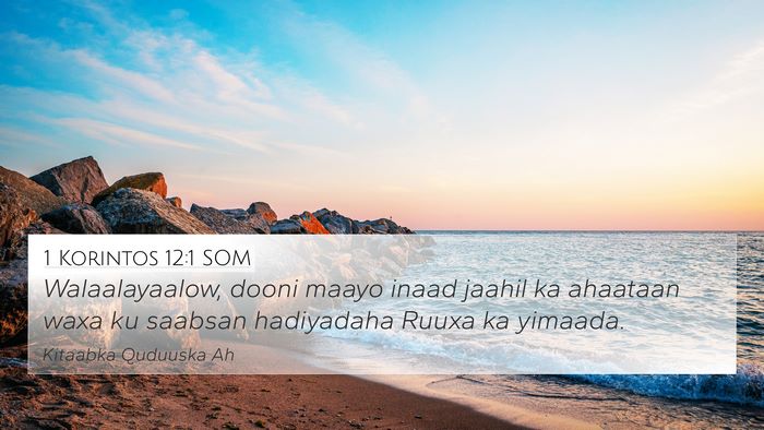 1 Korintos 12:1 SOM Bible Verse Image