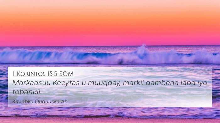 1 Korintos 15:5 SOM Bible Verse Image