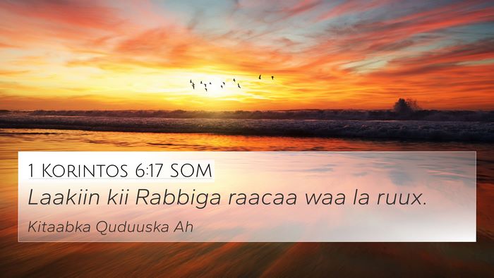 1 Korintos 6:17 SOM Bible Verse Image