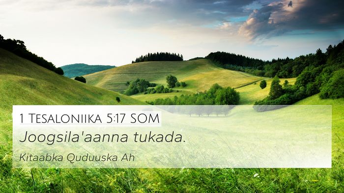 1 Tesaloniika 5:17 SOM Bible Verse Image