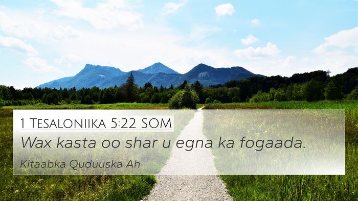 1 Tesaloniika 5:22 SOM Bible Verse Image