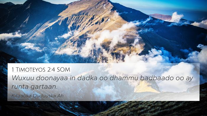 1 Timoteyos 2:4 SOM Bible Verse Image