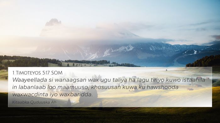1 Timoteyos 5:17 SOM Bible Verse Image