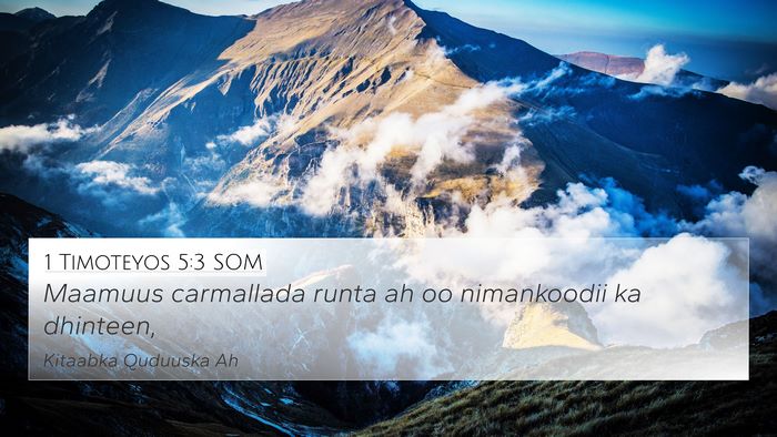 1 Timoteyos 5:3 SOM Bible Verse Image