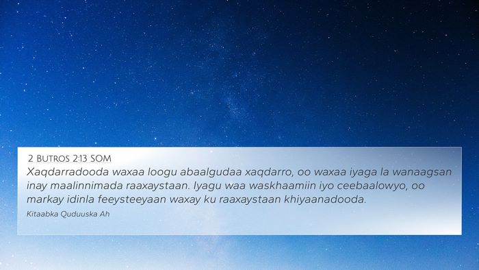 2 Butros 2:13 SOM Bible Verse Image