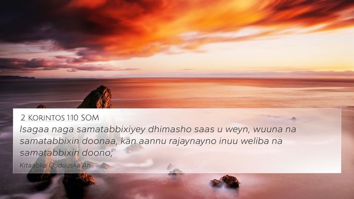 2 Korintos 1:10 SOM Bible Verse Image