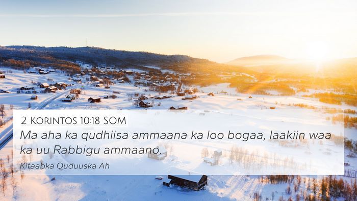 2 Korintos 10:18 SOM Bible Verse Image