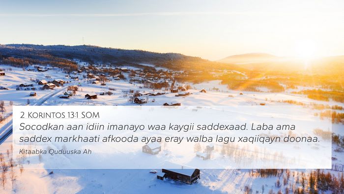 2 Korintos 13:1 SOM Bible Verse Image