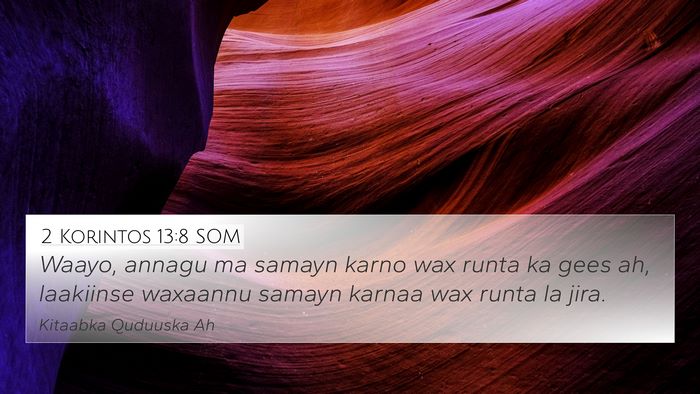 2 Korintos 13:8 SOM Bible Verse Image