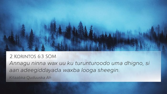 2 Korintos 6:3 SOM Bible Verse Image