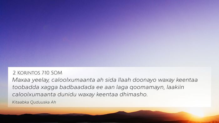 2 Korintos 7:10 SOM Bible Verse Image