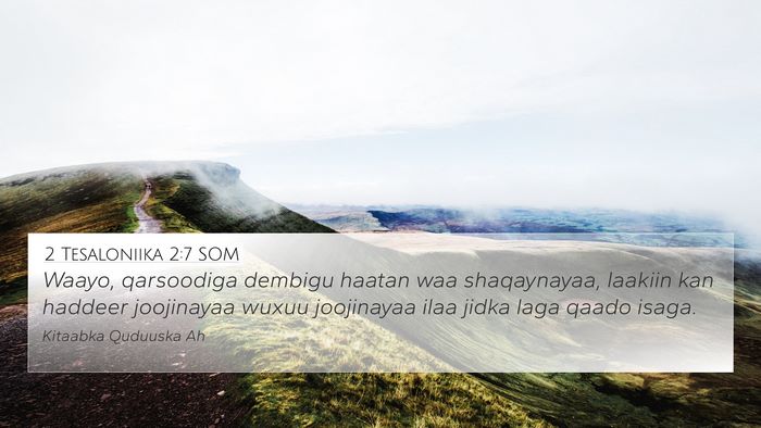 2 Tesaloniika 2:7 SOM Bible Verse Image