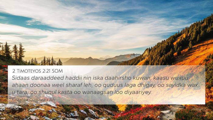 2 Timoteyos 2:21 SOM Bible Verse Image