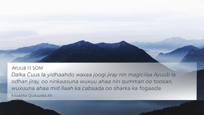 Ayuub 1:1 SOM Bible Verse Image