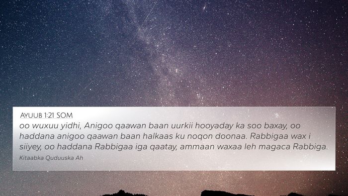 Ayuub 1:21 SOM Bible Verse Image