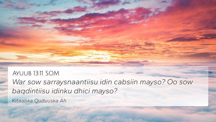 Ayuub 13:11 SOM Bible Verse Image