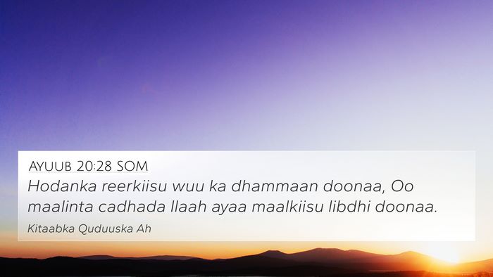 Ayuub 20:28 SOM Bible Verse Image