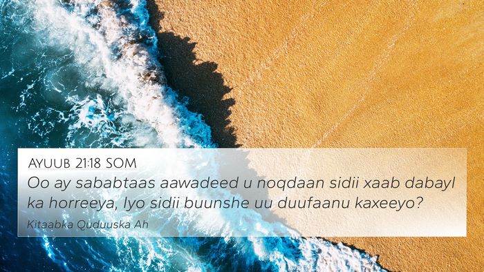 Ayuub 21:18 SOM Bible Verse Image