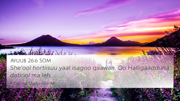 Ayuub 26:6 SOM Bible Verse Image