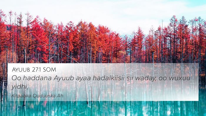 Ayuub 27:1 SOM Bible Verse Image