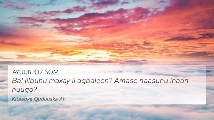 Ayuub 3:12 SOM 4K Wallpaper - Bal jilbuhu maxay ii aqbaleen? Amase naasuhu - 4K Wallpaper Bible Verse