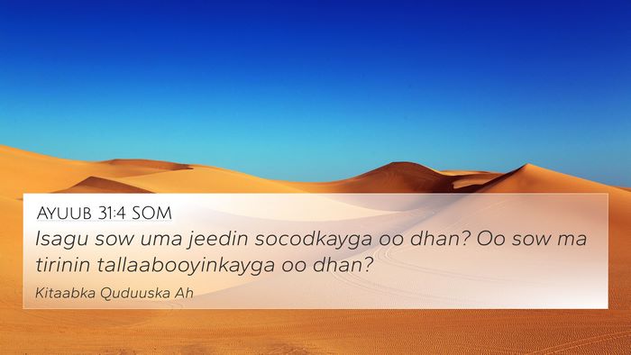 Ayuub 31:4 SOM Bible Verse Image