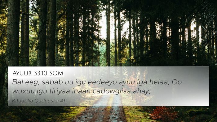 Ayuub 33:10 SOM 4K Wallpaper - Bal eeg, sabab uu igu eedeeyo ayuu iga helaa, Oo - 4K Wallpaper Bible Verse