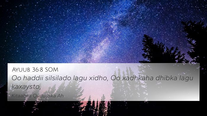 Ayuub 36:8 SOM Bible Verse Image