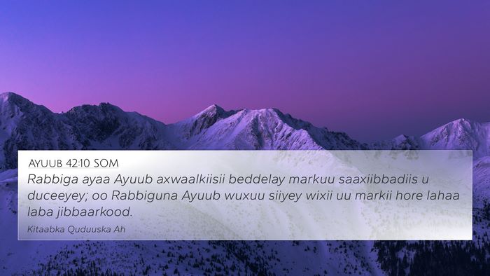 Ayuub 42:10 SOM Bible Verse Image