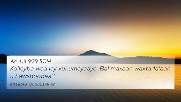 Ayuub 9:29 SOM Bible Verse Image