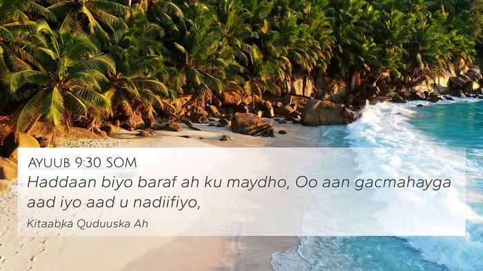 Ayuub 9:30 SOM Bible Verse Image