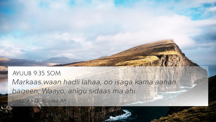 Ayuub 9:35 SOM 4K Wallpaper - Markaas waan hadli lahaa, oo isaga kama aanan - 4K Wallpaper Bible Verse