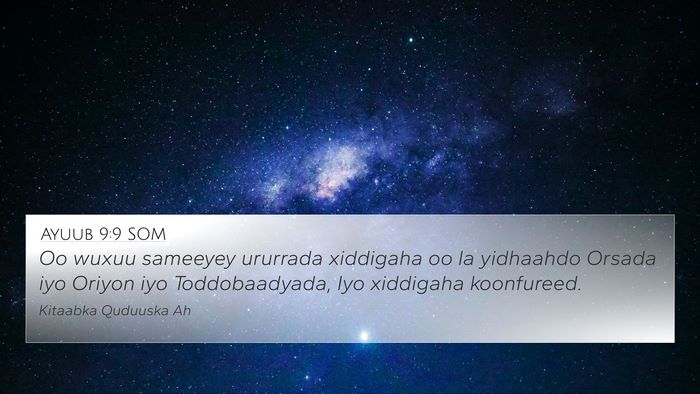 Ayuub 9:9 SOM Bible Verse Image