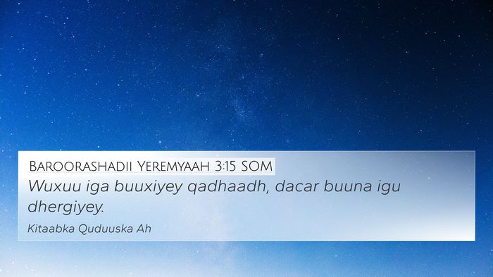 Baroorashadii Yeremyaah 3:15 SOM Bible Verse Image