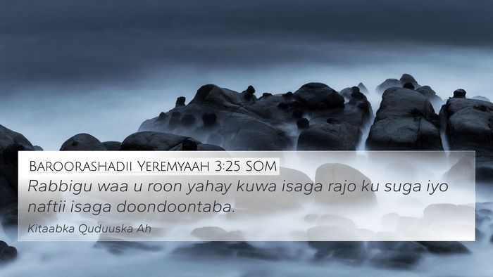 Baroorashadii Yeremyaah 3:25 SOM Bible Verse Image