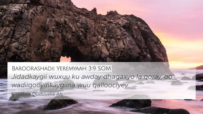 Baroorashadii Yeremyaah 3:9 SOM Bible Verse Image