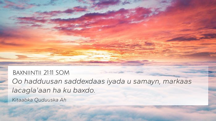 Baxniintii 21:11 SOM 4K Wallpaper - Oo hadduusan saddexdaas iyada u samayn, markaas - 4K Wallpaper Bible Verse