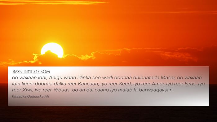 Baxniintii 3:17 SOM Bible Verse Image