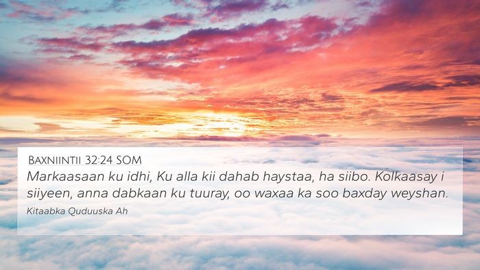 Baxniintii 32:24 SOM Bible Verse Image
