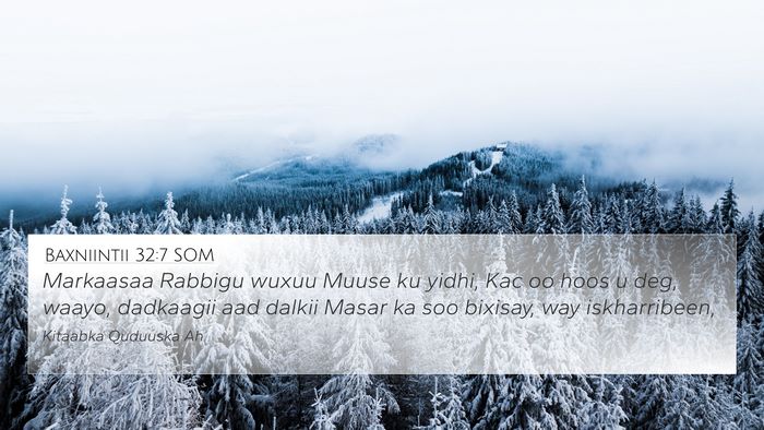 Baxniintii 32:7 SOM Bible Verse Image
