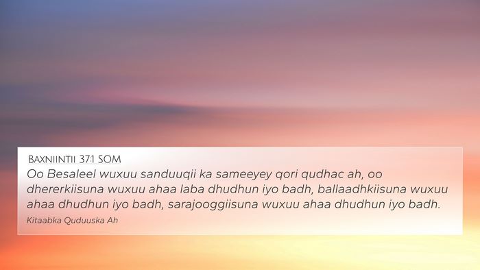 Baxniintii 37:1 SOM Bible Verse Image