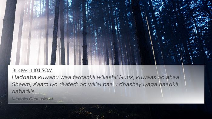 Bilowgii 10:1 SOM Bible Verse Image