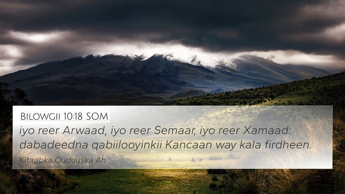 Bilowgii 10:18 SOM Bible Verse Image