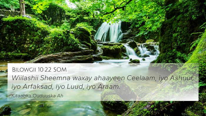 Bilowgii 10:22 SOM Bible Verse Image