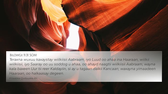 Bilowgii 11:31 SOM Bible Verse Image