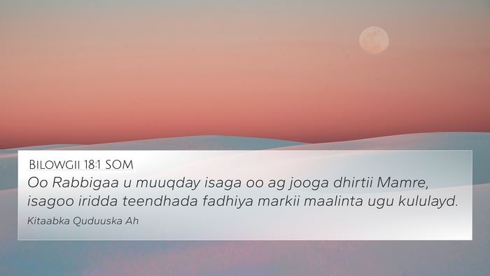 Bilowgii 18:1 SOM Bible Verse Image