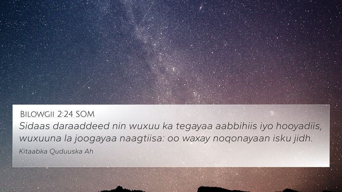 Bilowgii 2:24 SOM Bible Verse Image