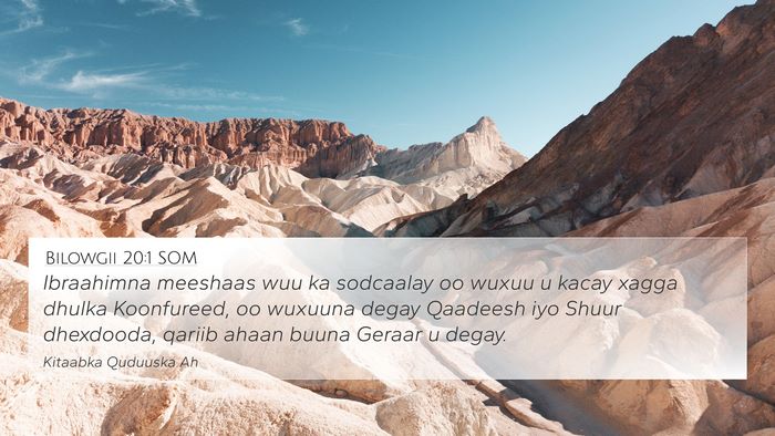 Bilowgii 20:1 SOM Bible Verse Image